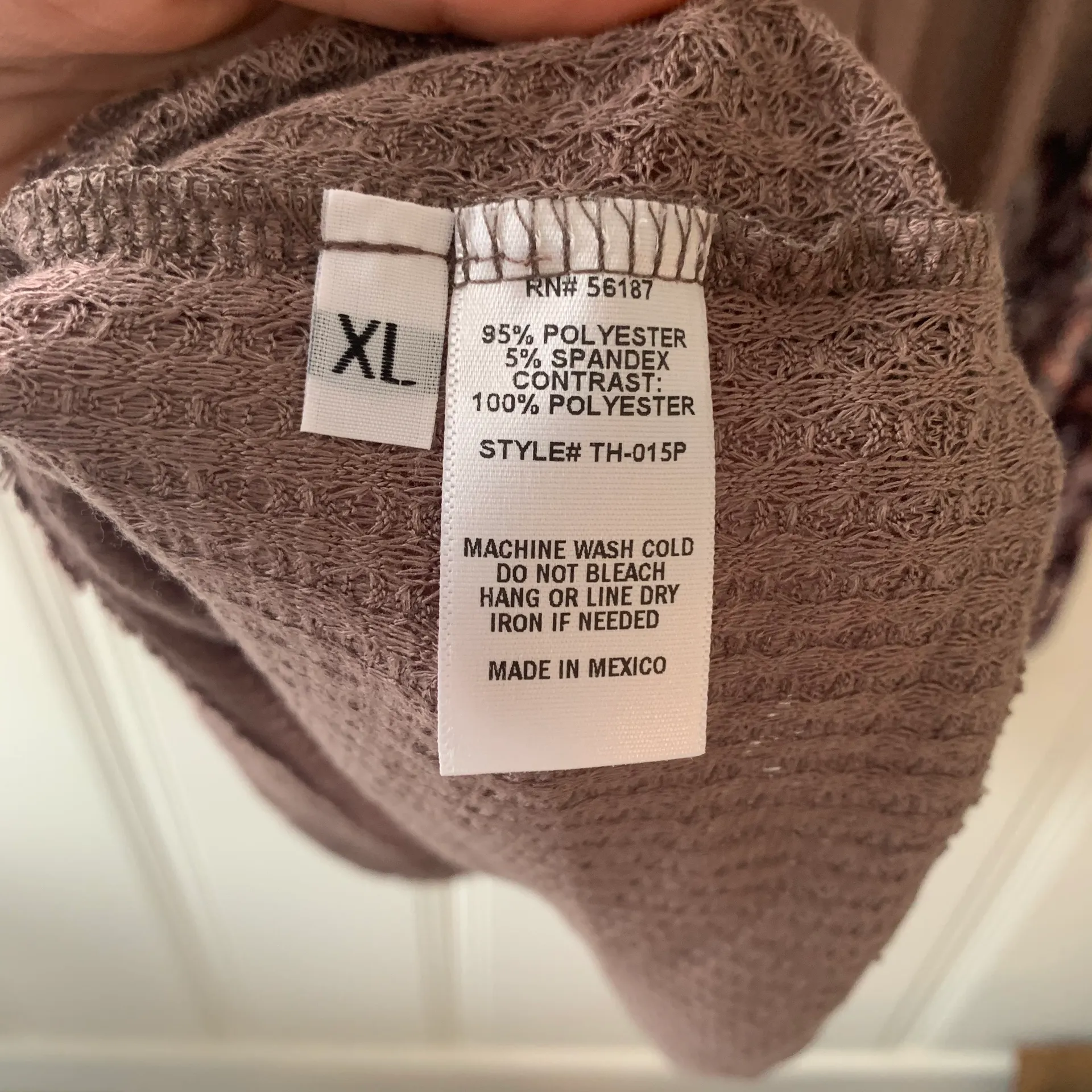 Baea Boho Thermal Blouson Mocha Brown Sleeve Shirt Size XL - Image 7