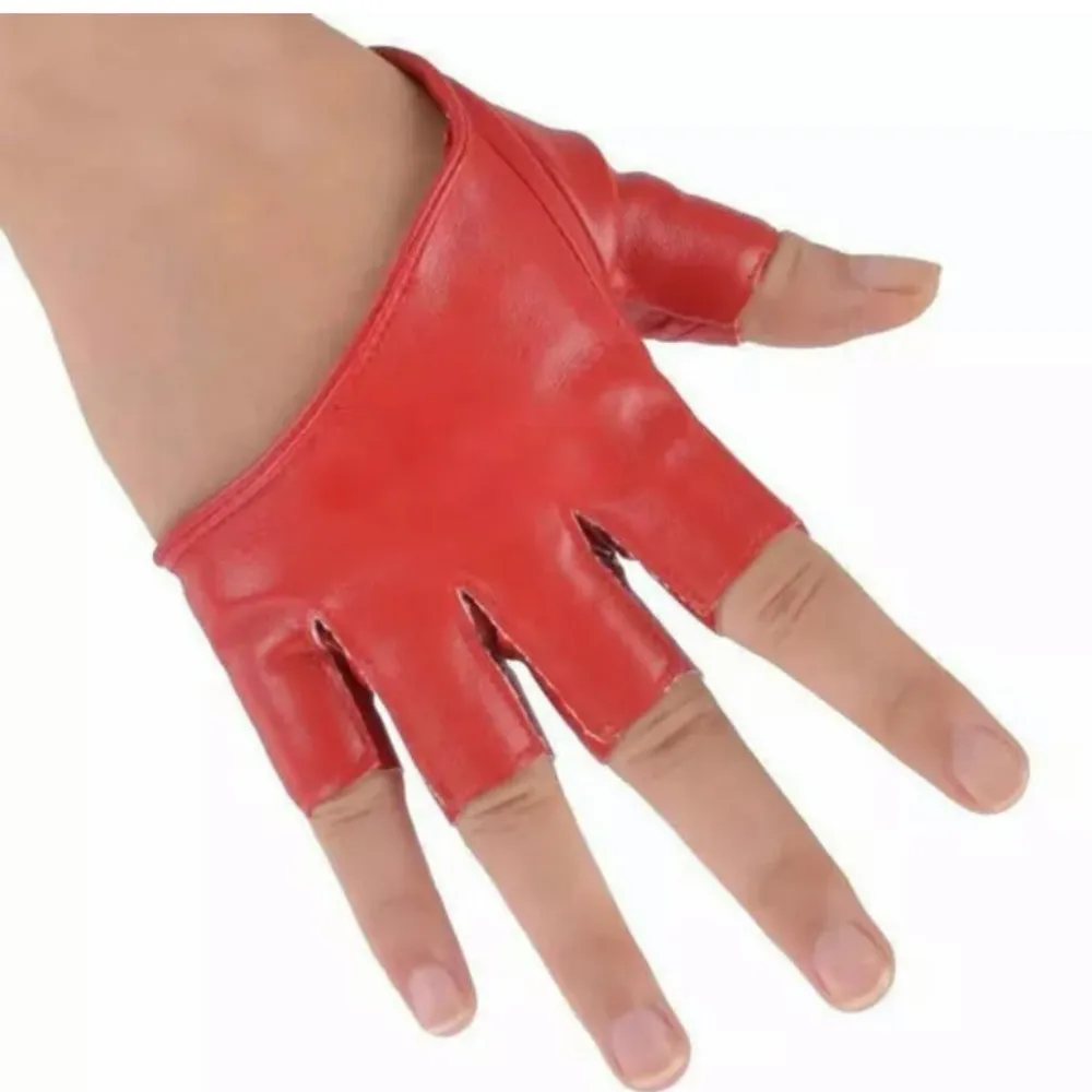 Fingerless Leather Gloves Driving Punk - Image 8