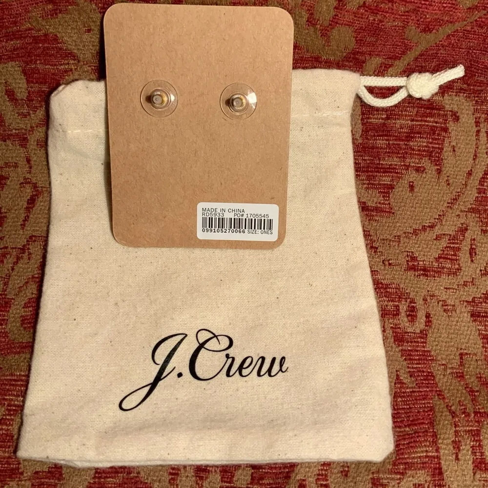 New orange J.Crew stud flower earrings🦊🦊🦊 - Image 3