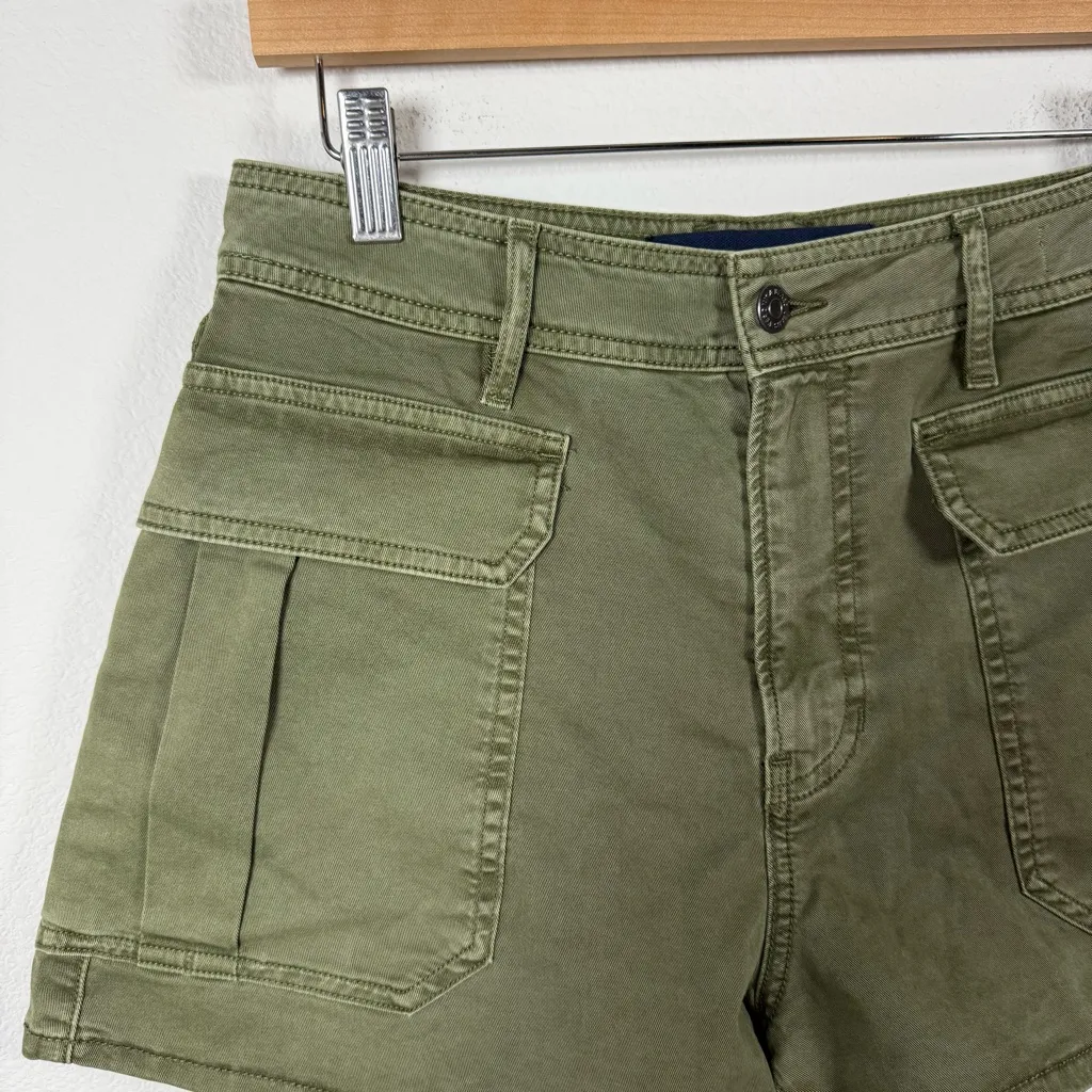 NWOT Veronica Beard Mallory High Rise Cargo Shorts in Olive Green 28 - Image 10