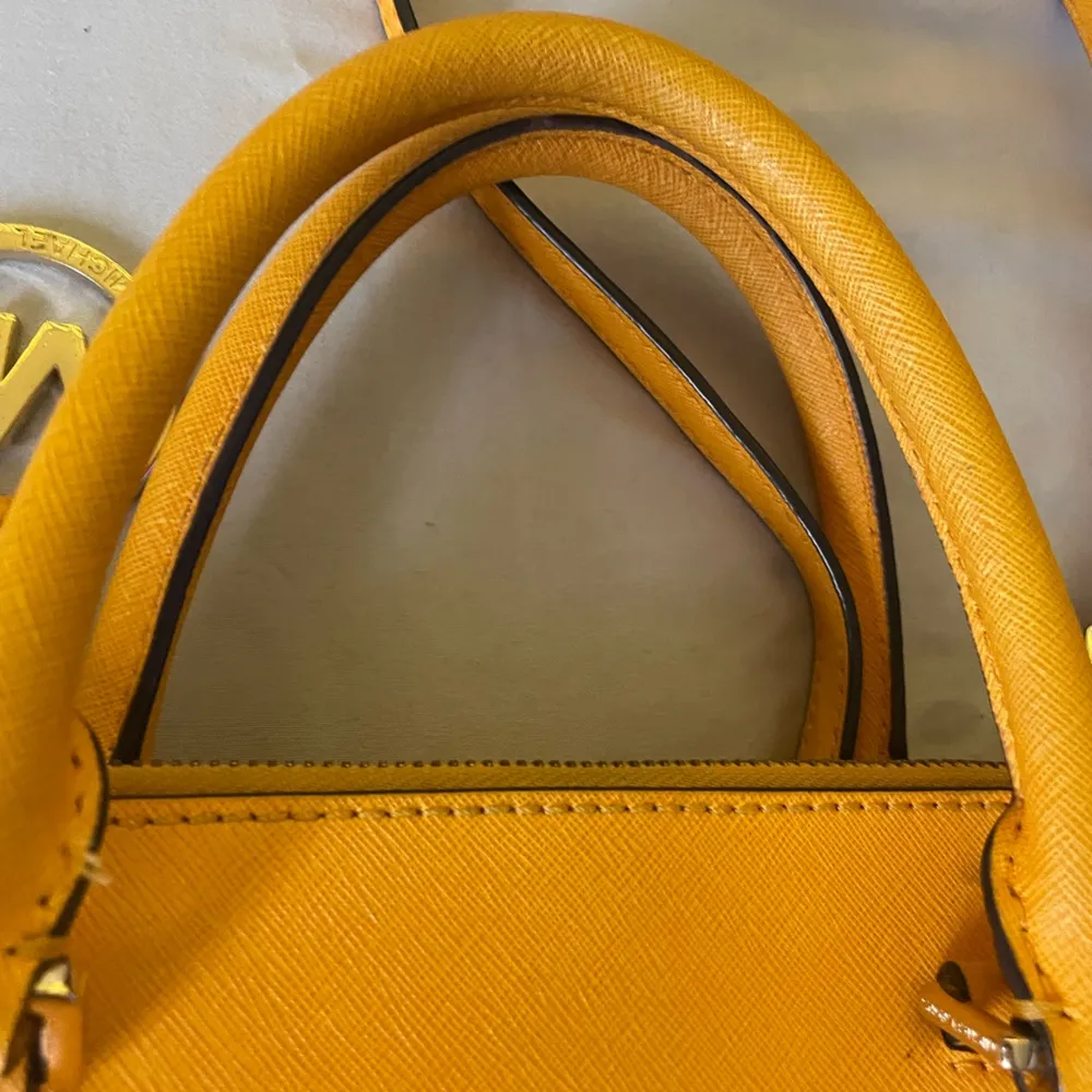 Michael Kors Large Yellpw Sun Saffiano Leather Satchel - Image 3