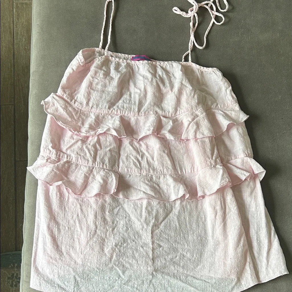 Edikted Pink Ruffle Mini Dress - Image 4