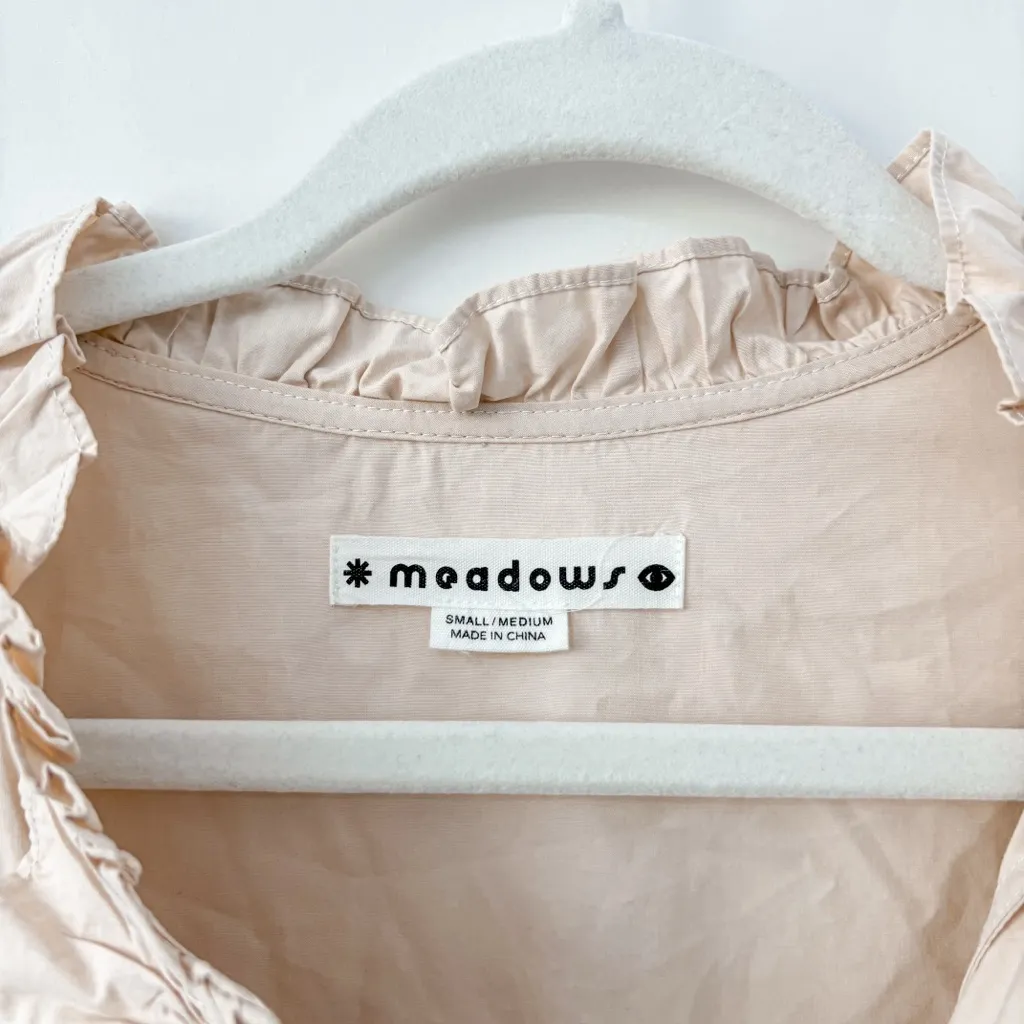 meadows Lavender Dress Blush Long Sleeve Maxi Pink Size M - Image 6