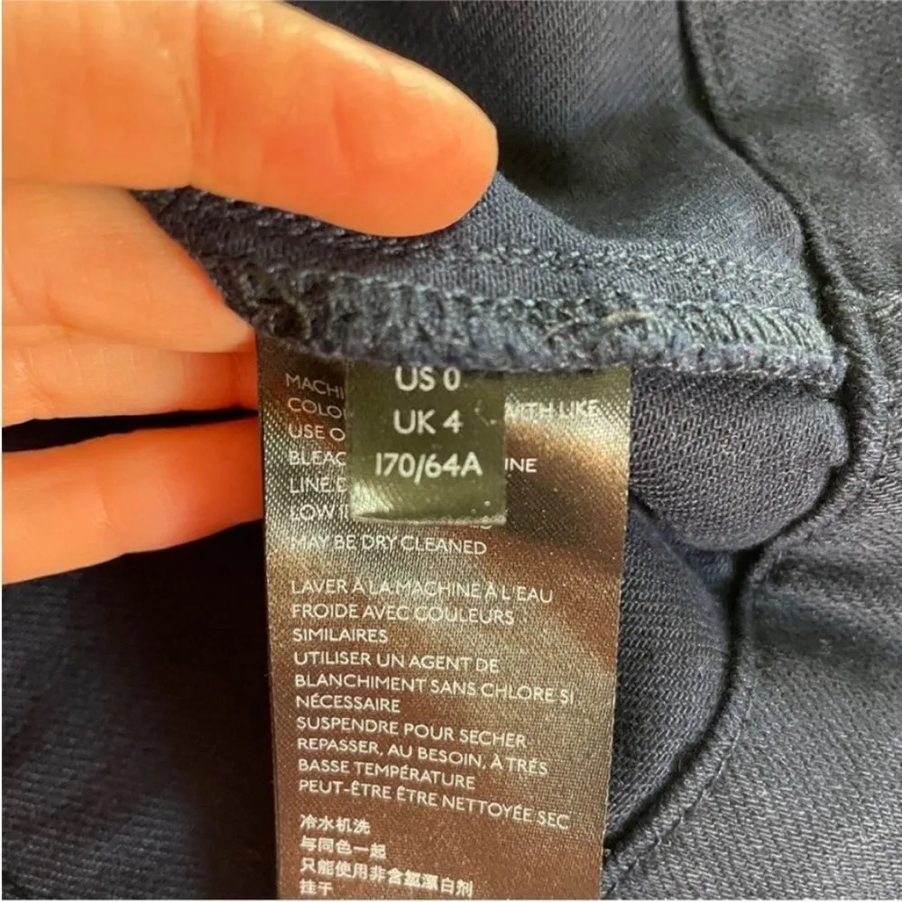 Anthropologie Short Cargo Skirt 0 Navy Blue Preppy Pencil Skirt‎ Casual Work XS - Image 13