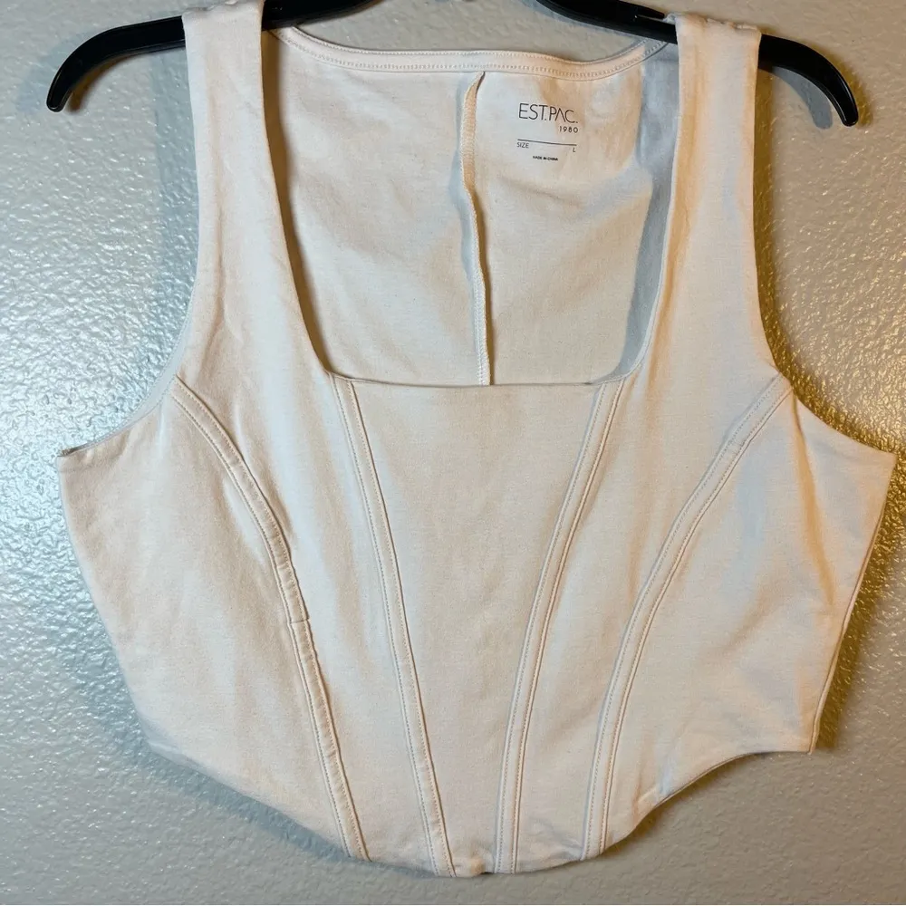 Est.PAC 1980 Corset tank top SZ:L White Size L - Image 4