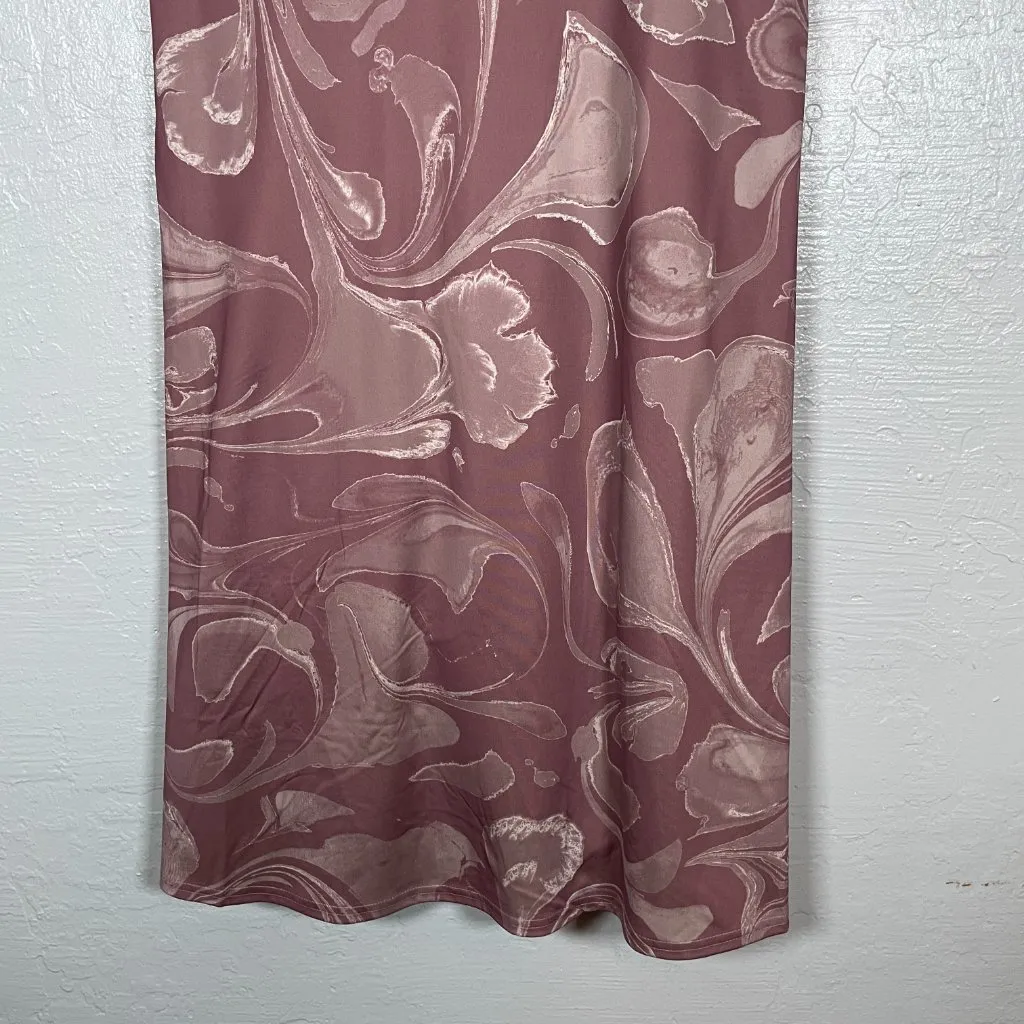 Columbia Women XL Pink Marble Print Dress Built in Bra Shorts Pockets Quick Dry - Image 2