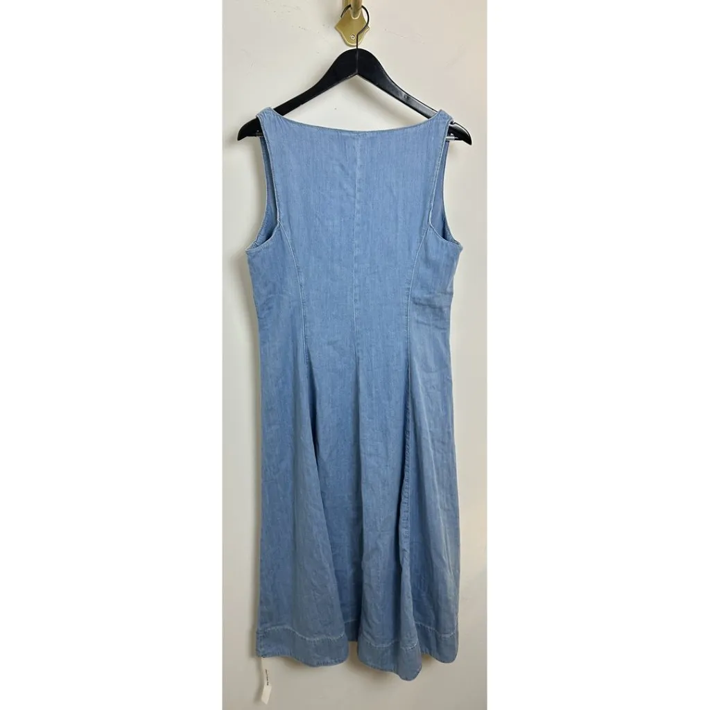 REFORMATION Sebastien Denim Midi Dress in Savannah Size US 12 - Image 6
