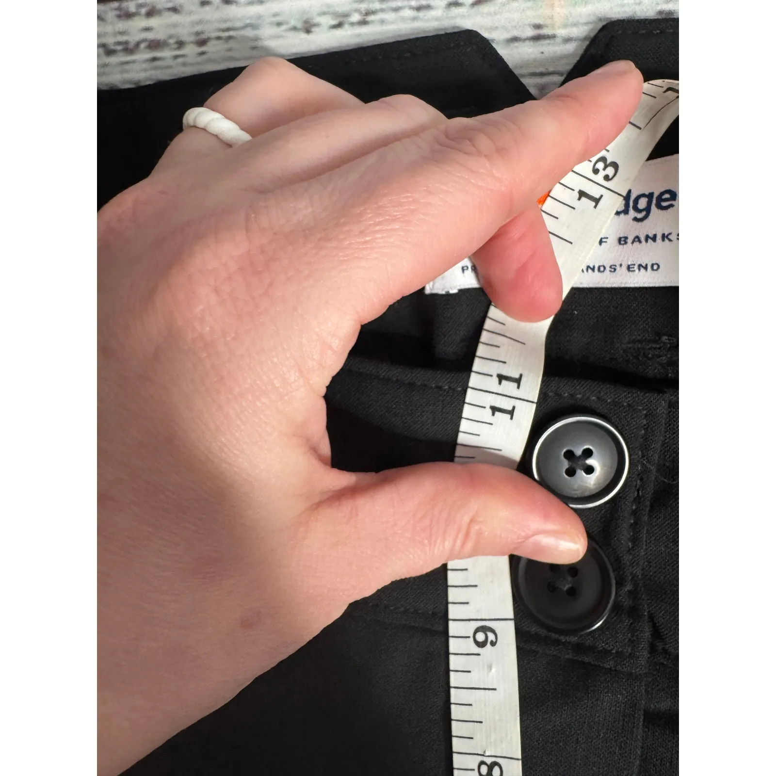 Lands End Avis Budget Jeff Banks Dress Pants Black Slacks Wool Blend 18 NWT - Image 7