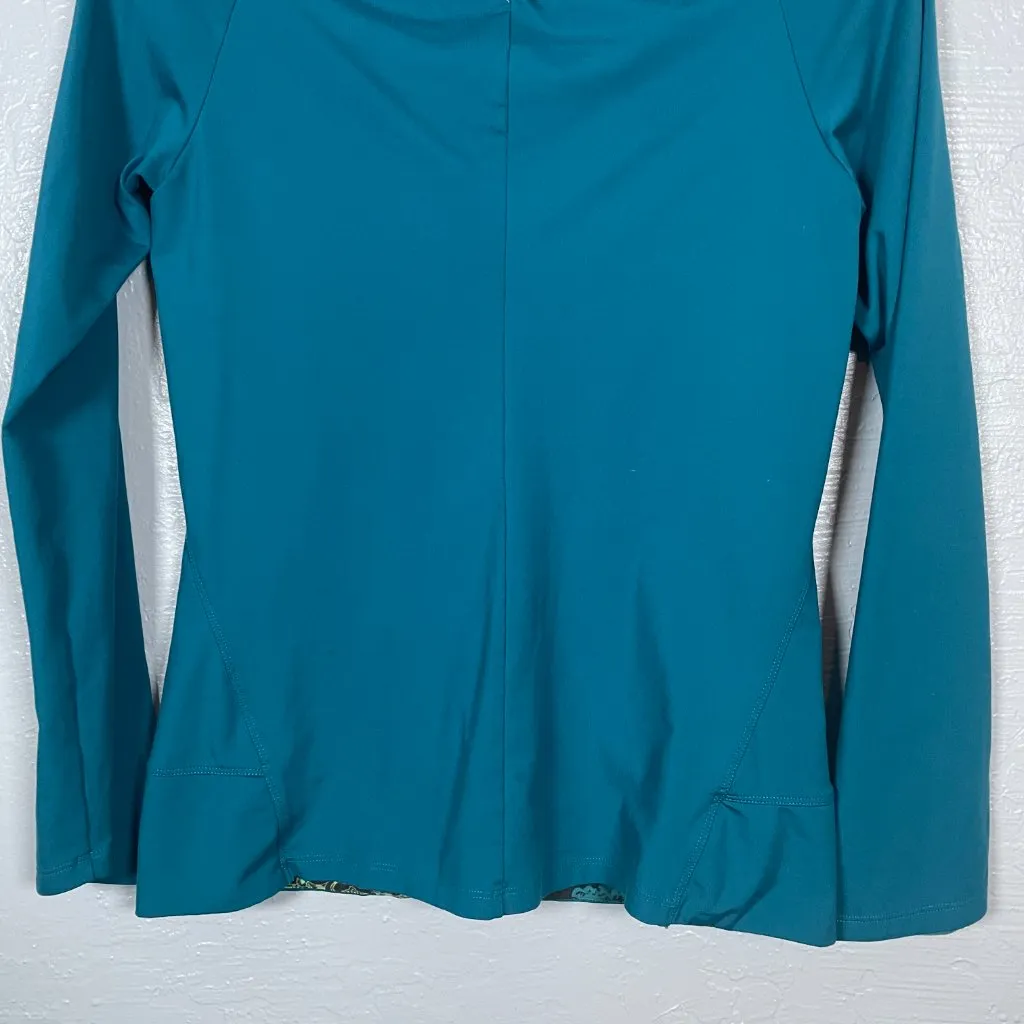 REI Women S Blue Zip Up Jacket Embroidered Floral Pockets Athleisure Hiking - Image 6