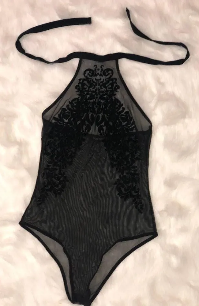 Boohoo Mesh High-Neck Bodysuit  - Image 4