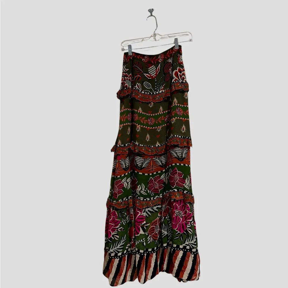 NWT Farm Rio Multicolor Ainika Floral Garden Tiered Maxi Skirt - Image 15