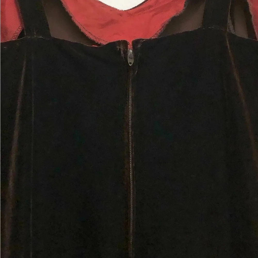 Vintage 90s ONYX Nite 8 Whimsigoth Velvet Maxi Evening Dress Velour Whimsygoth - Image 3