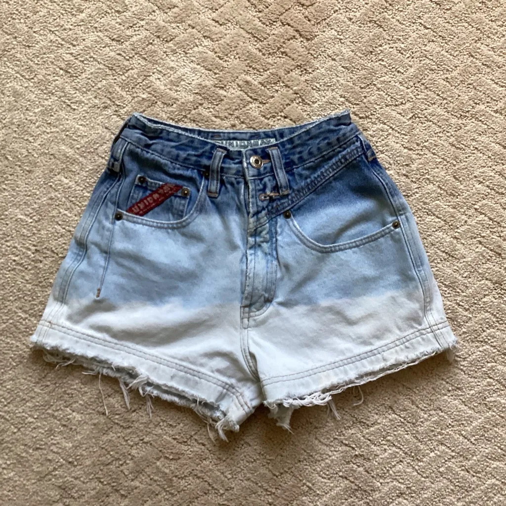 VINTAGE UNION BAY OMBRÉ’ LADIES SHORTS RETRO 90’s HIPPIE LOVE ☮️ JR. SIZE 3 - Image 2