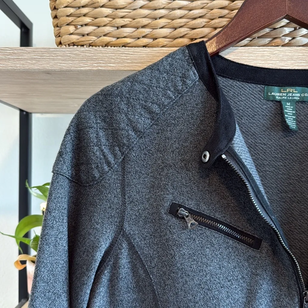 Lauren Ralph Lauren 100% Cotton French Terry Quilted Shoulder Dress, M - Image 5