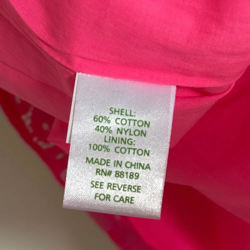 Lilly Pulitzer Antonia Dress Size 4 Floral Mini Fiesta Pink Bow Beach Summer - Image 9