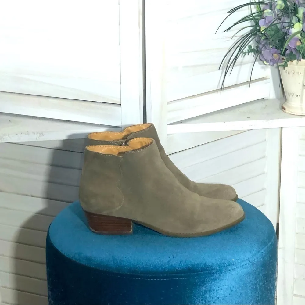 Sole Society Suede Tan Leather Ankle Boots Size 9.5 - Image 2