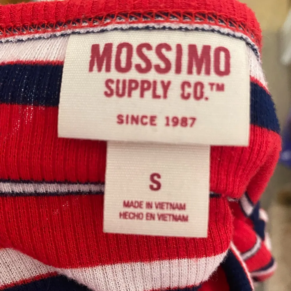 Mossimo Women’s Halter Mini Dress S Small Red White Blue Stripes 4th Of July - Image 4