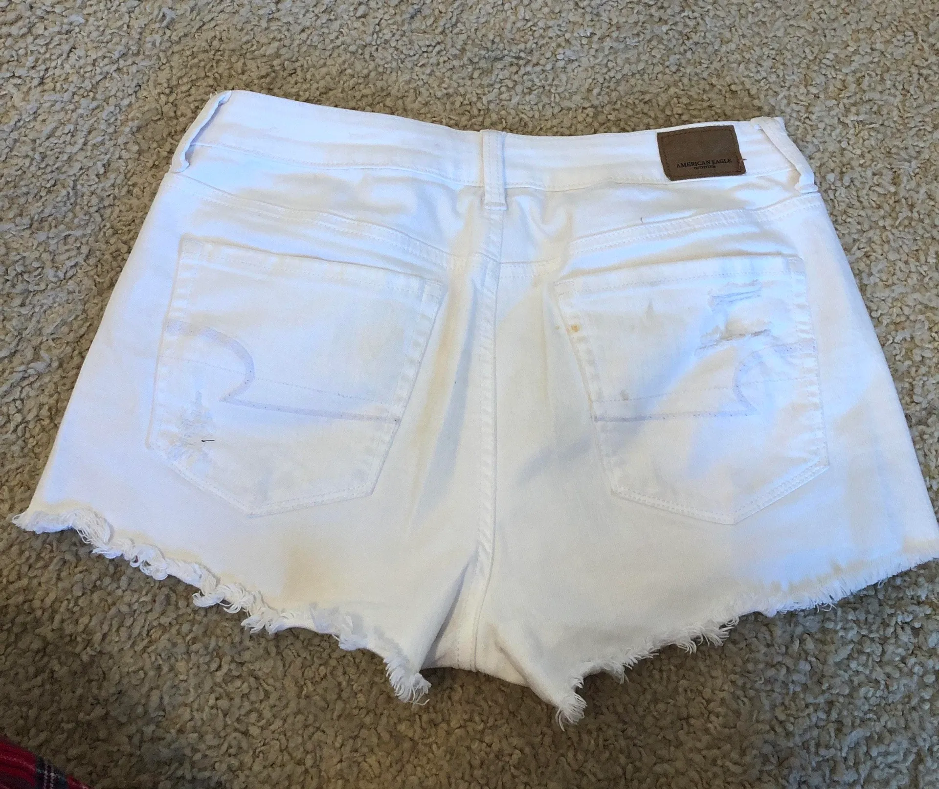 American Eagle Outfitters White Jean Shorts - Image 3