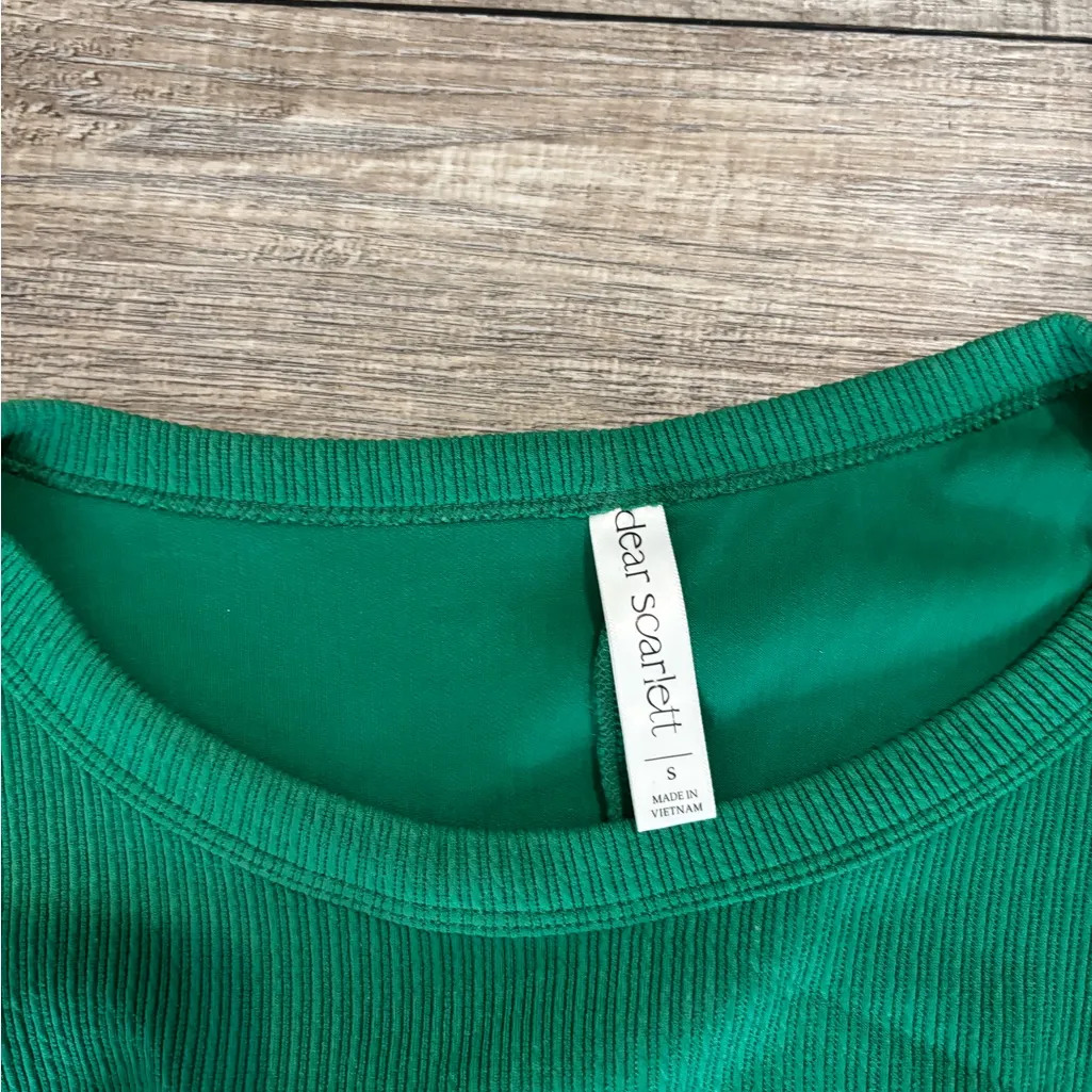 Dear Scarlett Green Ribbed Oversized Small Two - Image 2