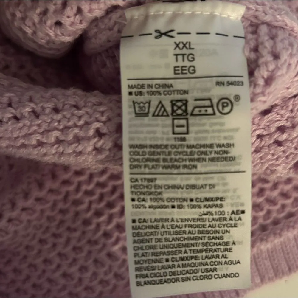 Old Navy Lavender Short Sleeve Sweater Size XXL - Image 7