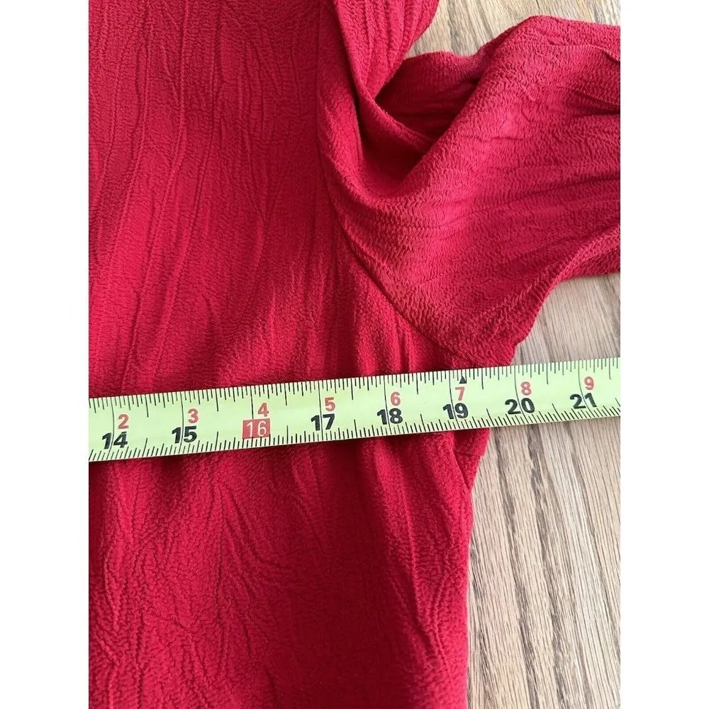 Vintage Scarlett Mother of the Bride Red Dress Roses Long Sleeve Size 14 NWT - Image 11