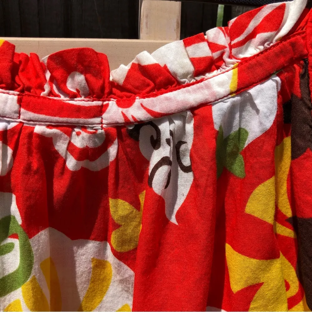 J Crew cotton print Dress or swim coverup M - Image 5