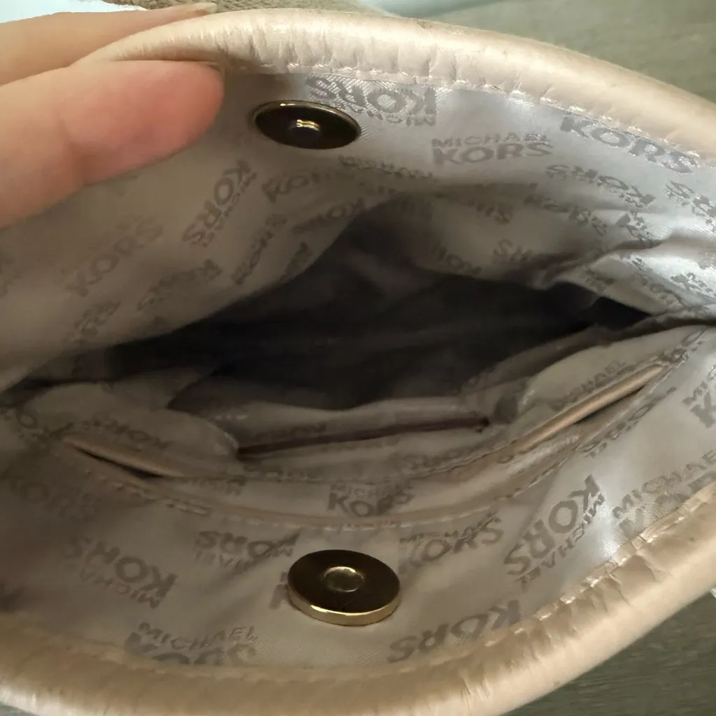 Michael Kors Crossbody Small Travel Bag in Brown and Tan Classic Logo - Image 5