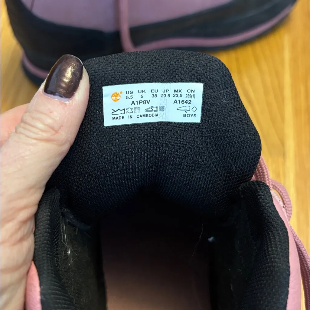 Timberland Euro Hiker Boots Pink Size 6.5 - Image 4