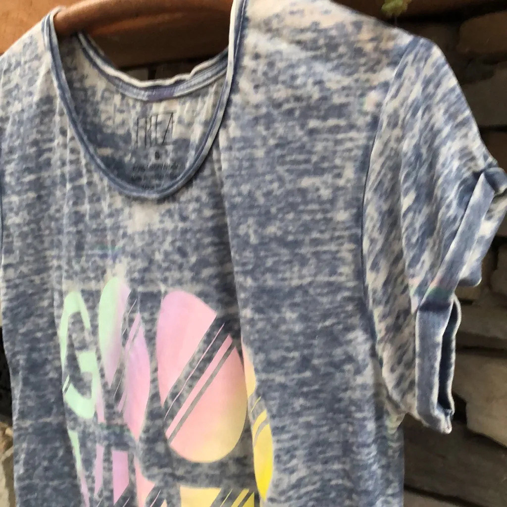 Vintage Y2K Beach Tees Baby Tees Pink Yellow Green Tie Dye Small Medium - Image 3