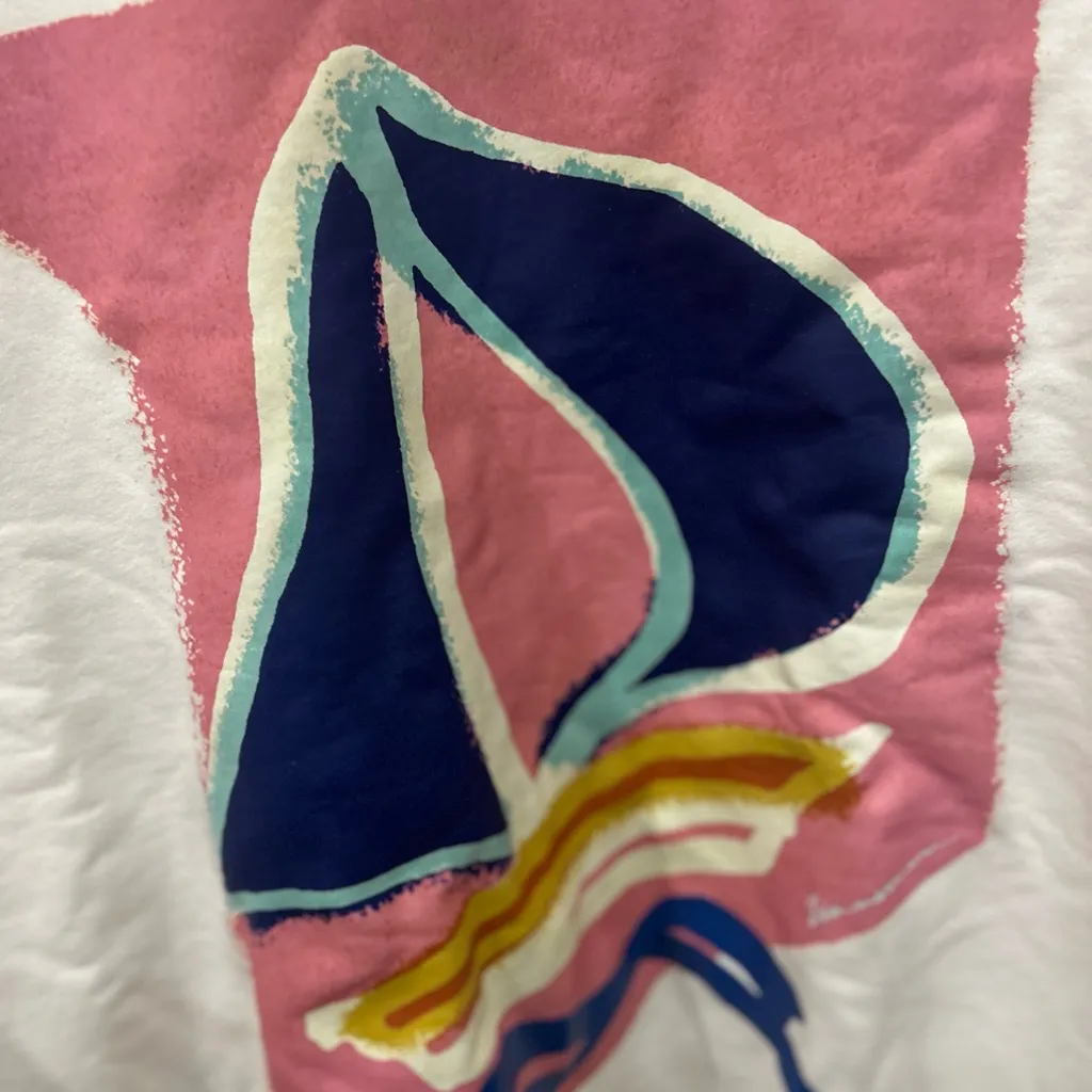 Zimmermann High Tide Sailboat Print French Terry Sweatshirt Size AU 1 New Read - Image 3