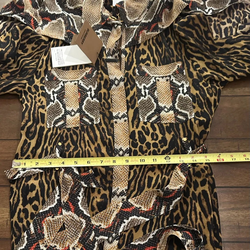 Burberry London Silk Animal Print Costanza Dress Size 6 NEW MSRP 2250.00 - Image 15