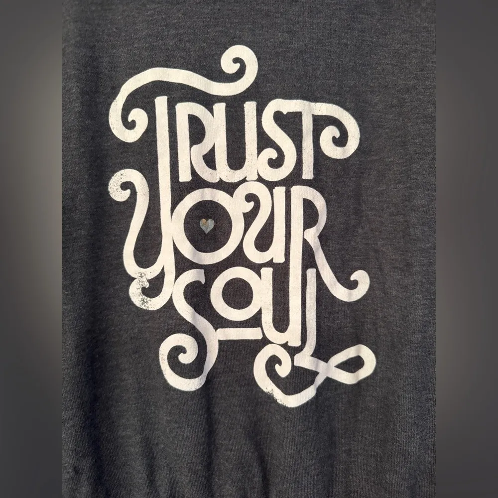 Spiritual Gangster Trust Your Soul Charcoal Grey Women’s Sweatshirt Size Medium - Image 5