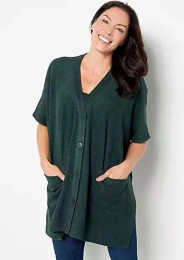 Susan Graver Lifestyle Marshmallow Knit Cardigan - Image 5