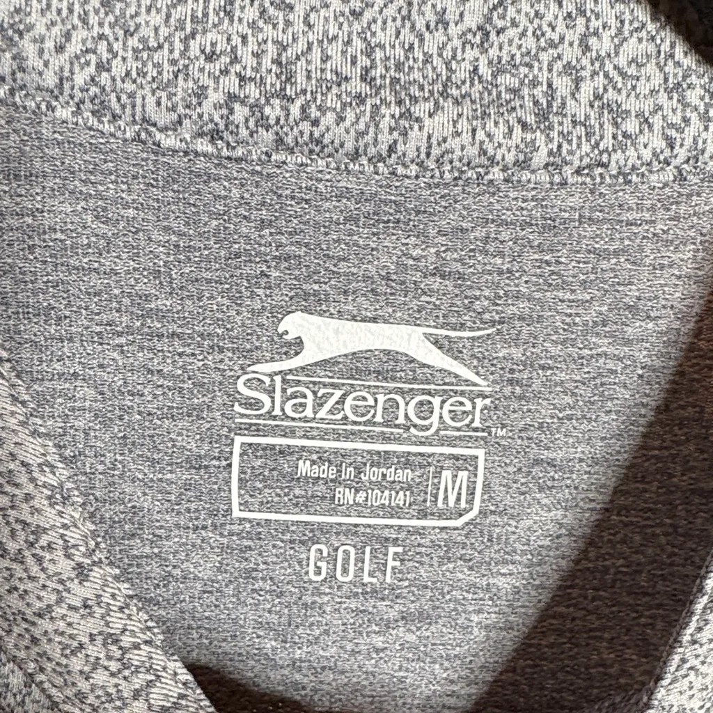 Slazenger Quarter Zip LS Hydro Dri + UPF 30 Golf Shirt Gray Ombré Size Medium - Image 2