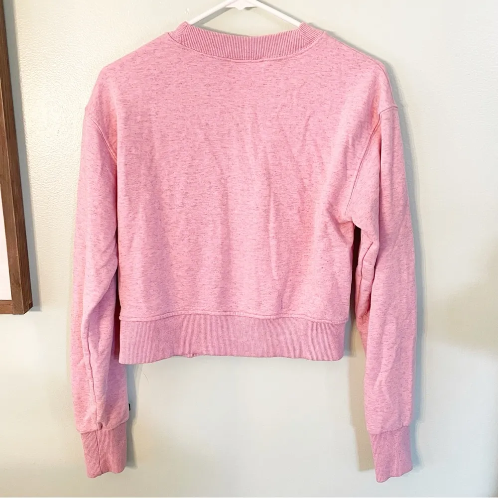Scotch & Soda Size Medium Washed Pink Basic Twisted Front Cropped Sweatshirt - Image 8