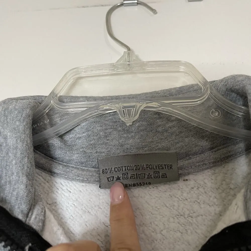 Taylor Swift The Eras Tour 1/4 Zip Sweatshirt Gray long sleeve Official Merc XS - Image 3