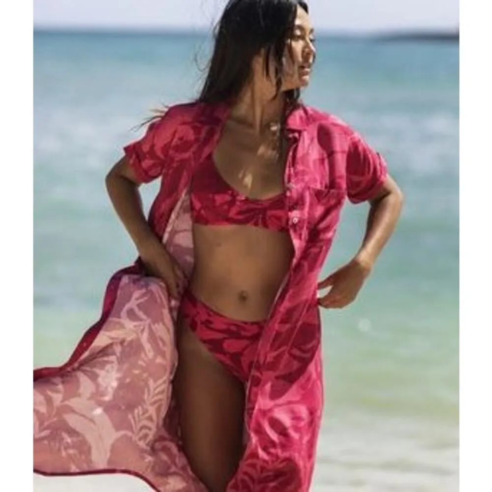 CITRINE Swim Shirt Dress in Pink Lotus Sz. L Size L - Image 6