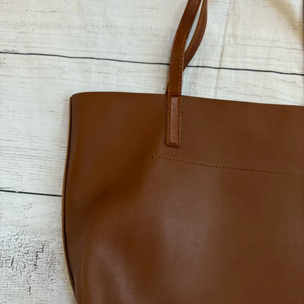 Henny + Lev Women's Faux Leather Everyday Brown Tote Bag - Image 12