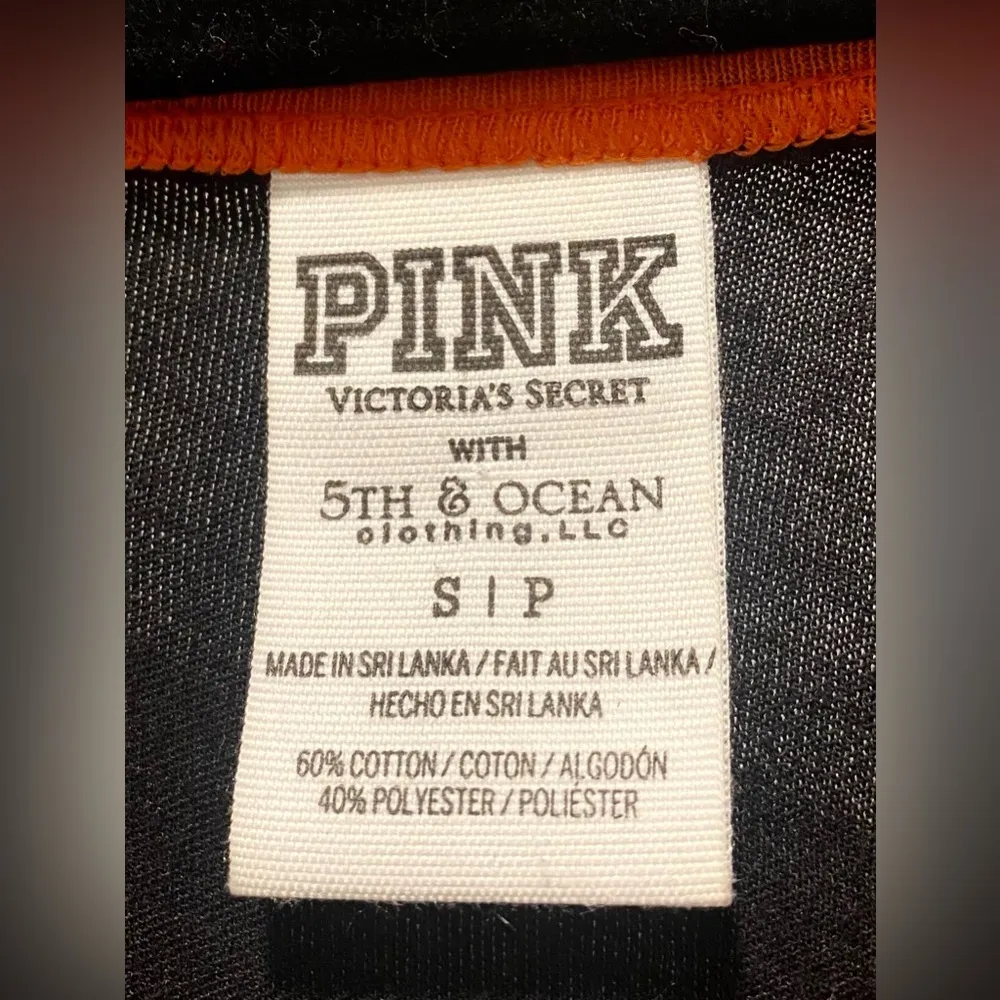 Victoria's Secret VS PINK San Francisco SF Giant Black & Orange Sequin Tank Top - Image 7