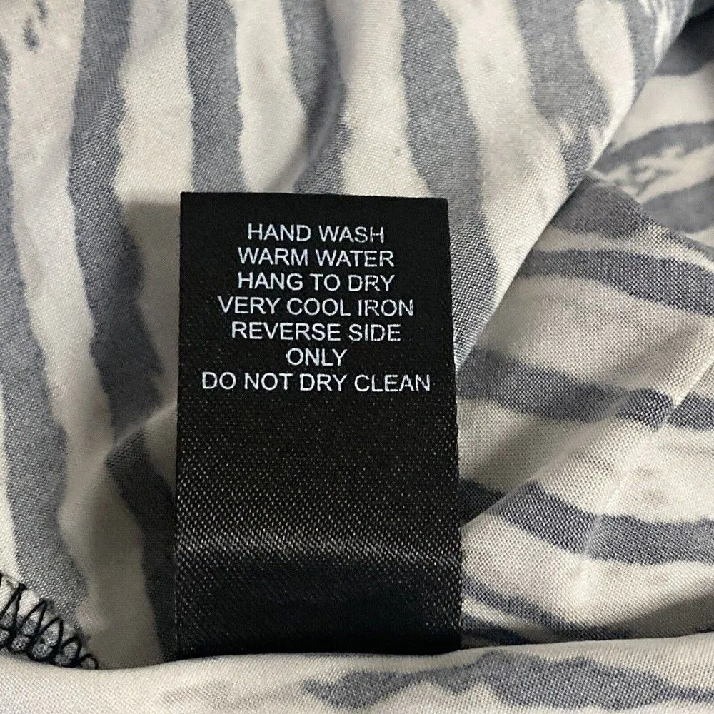 Dressbarn Collection Womens XL Black Gold Zebra Print Asymmetric neckline Top - Image 9