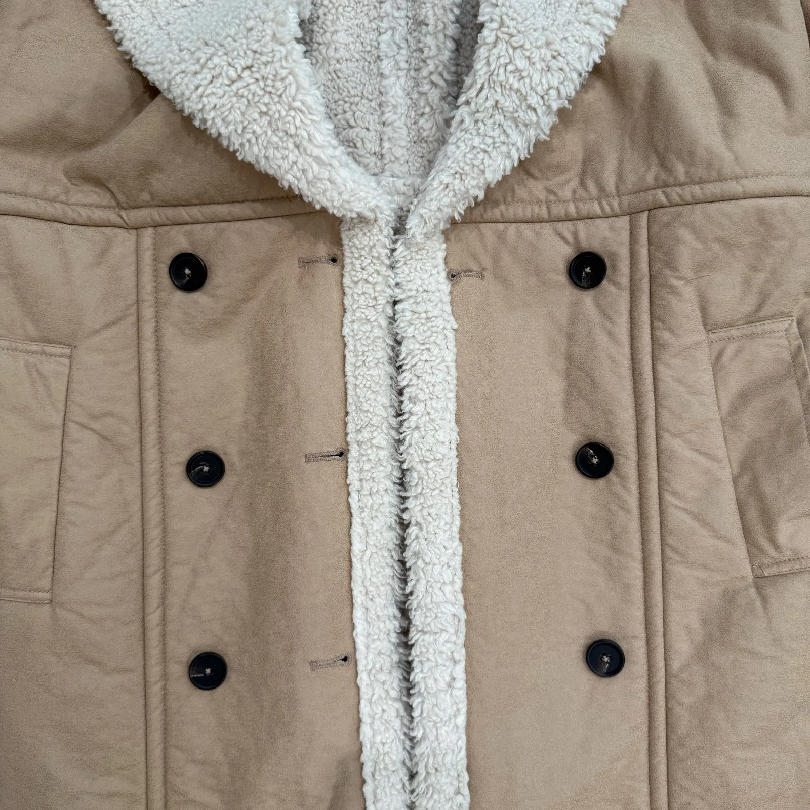 Great Jones Lined Sherpa Coat in Brown, Size S Brown - Image 8