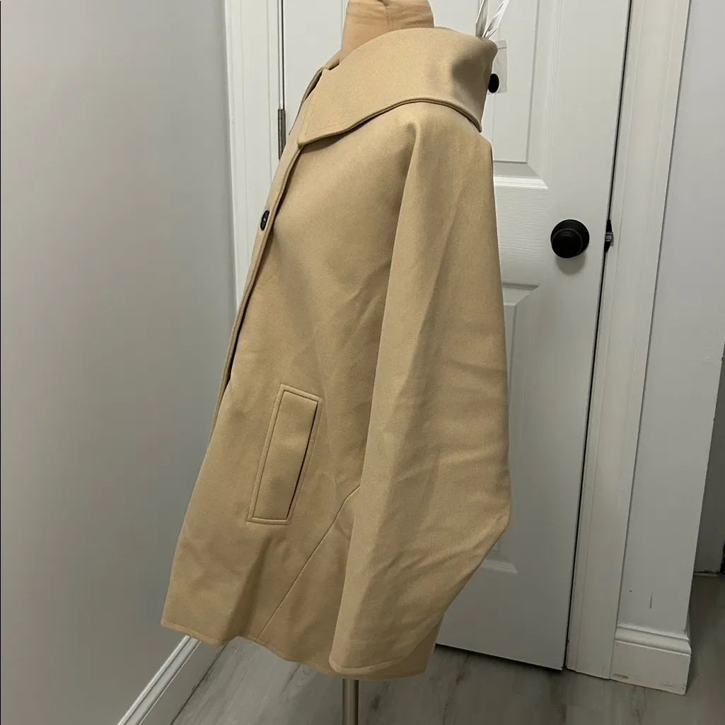 Commense Oversized Pocket Button Coat Tan Size M - Image 7