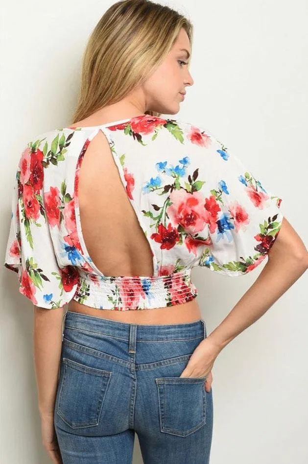 Off White Floral Top - Image 2