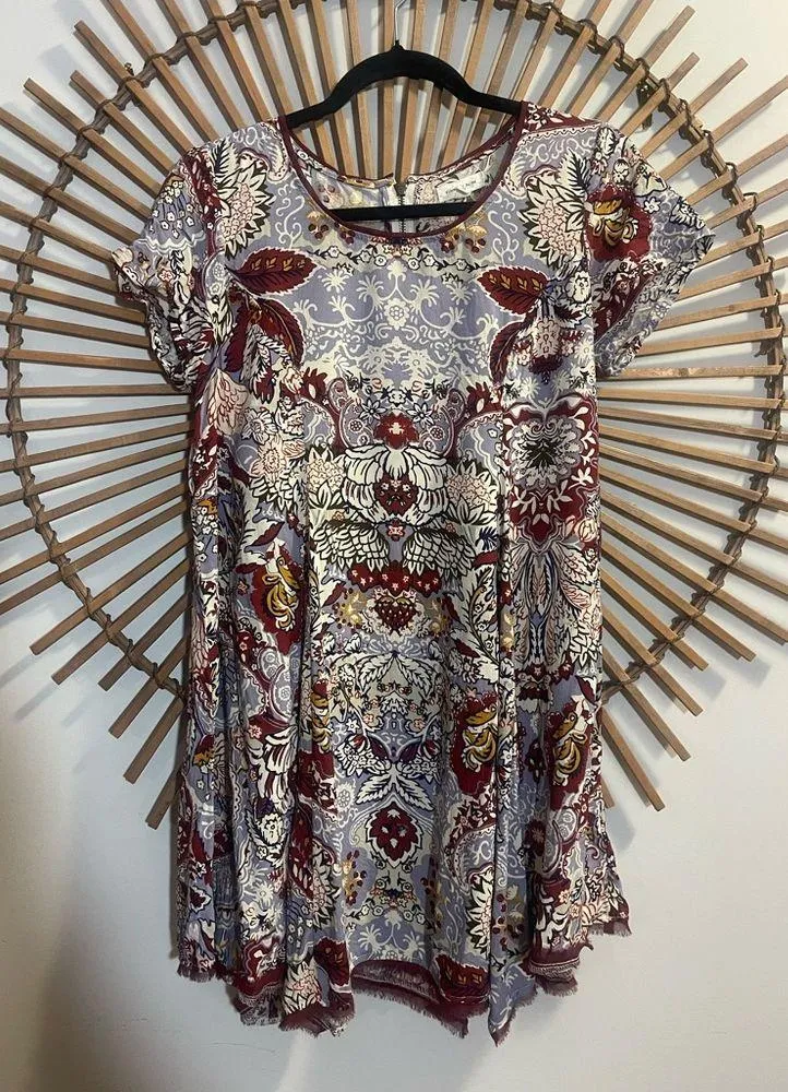 Urban Outfitters Silence & Noise Witchy T Shirt Dress Floral Print Tunic Boho - Image 2