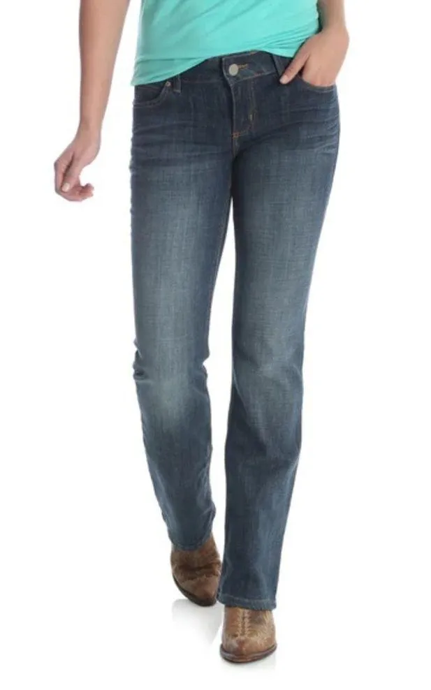 Women's Wrangler Mid Rise Boot Cut Denim Jean 17 x 32 NEW NWT - Image 2