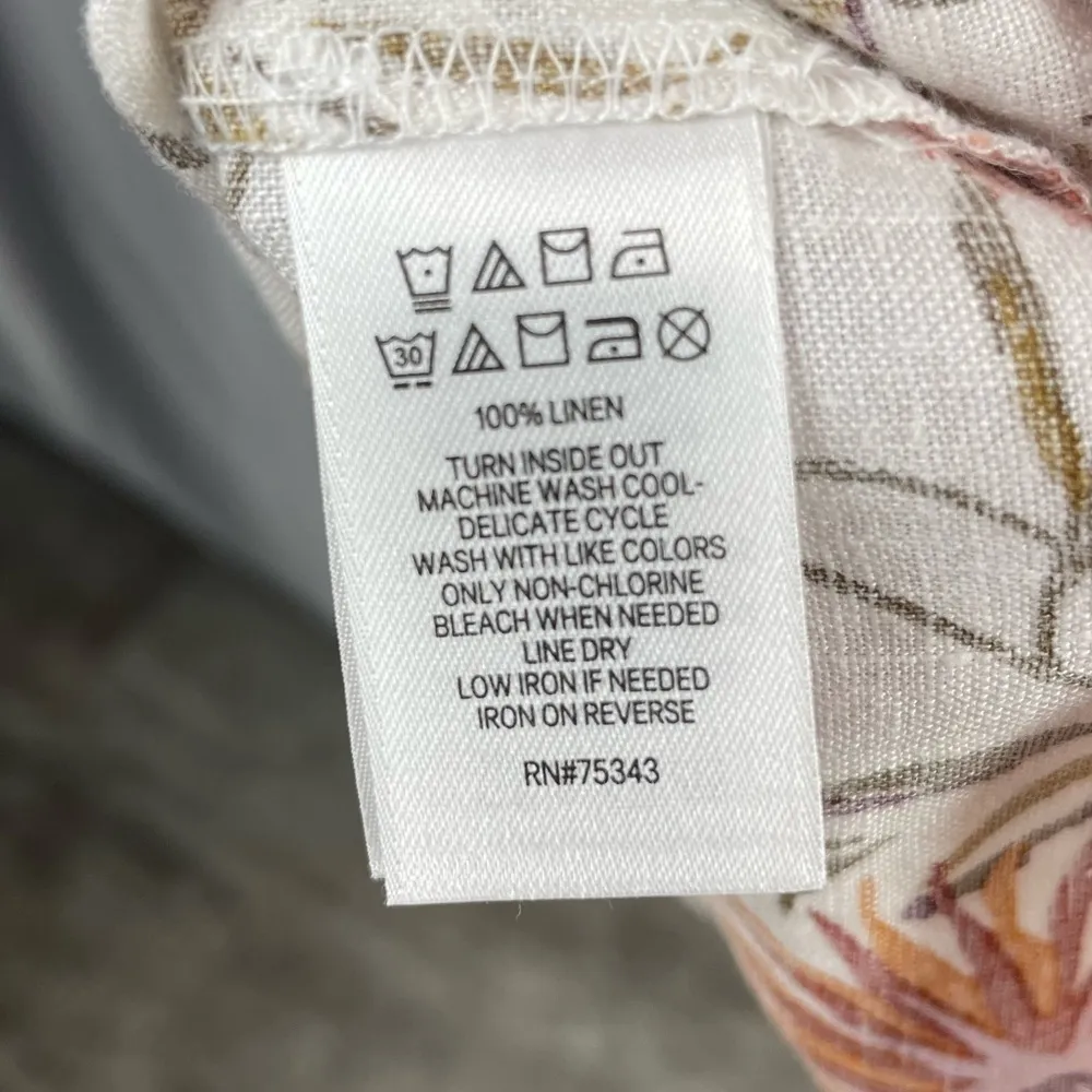 NWT Joie Ruffle‎ Sleeve Linen Floral Mini Dress in Cream Brown Size XS - Image 8