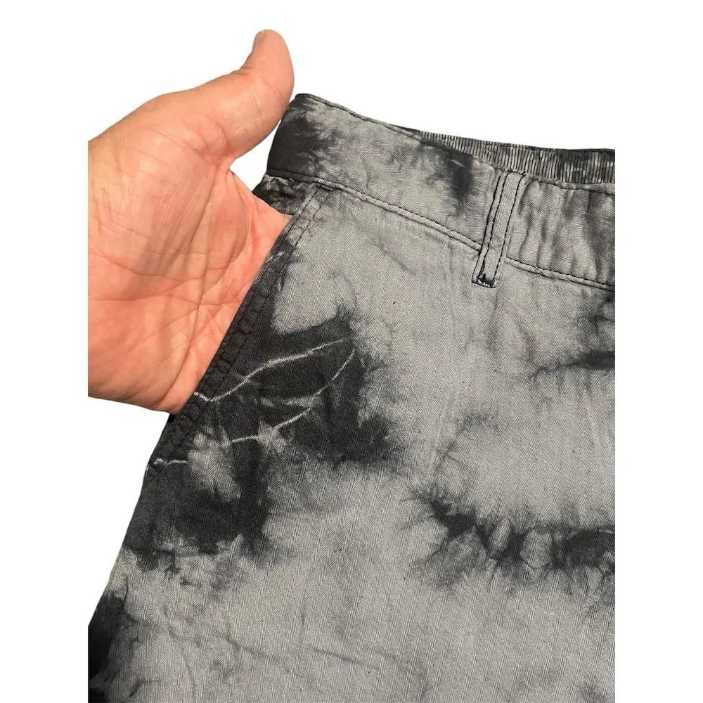L'agence LA't Pants Women's Size 25 Black Gray Tie Dye Cropped Relaxed Fit Ankle - Image 5