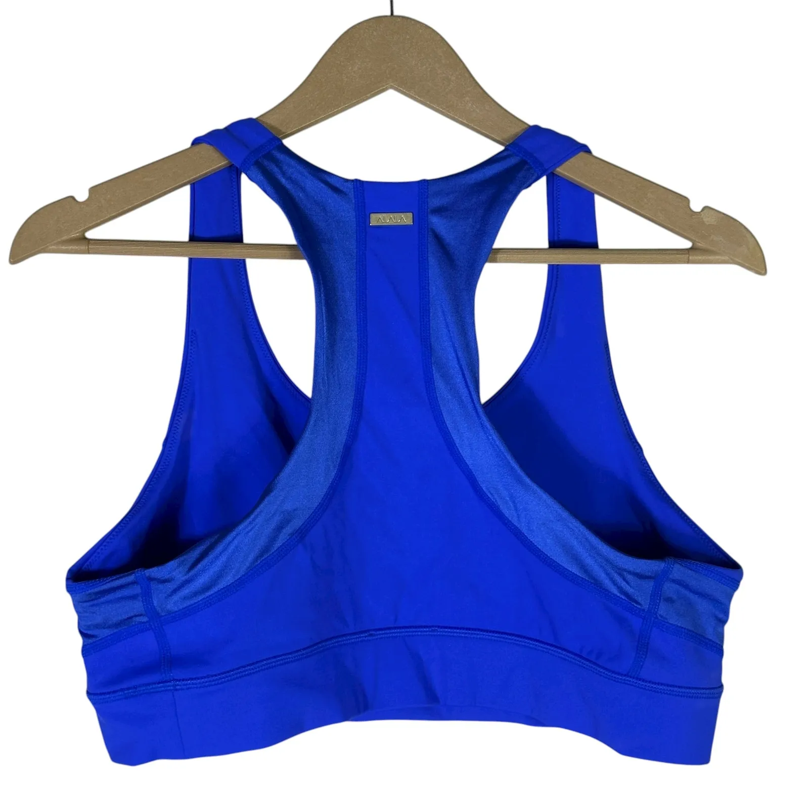 Alala Vamp Sports Bra Womens L Blue Racerback Stretch Athleisure Gym Lightweight - Image 6