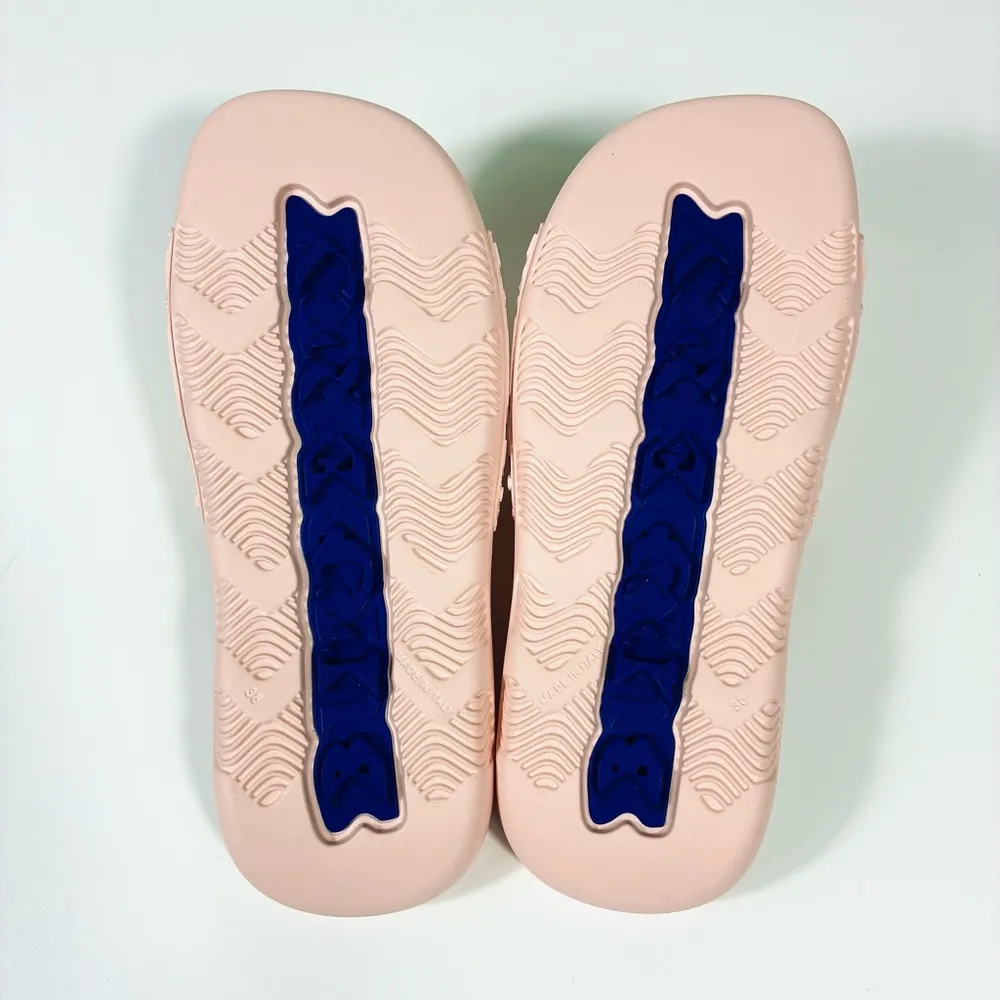 Burberry Dive Embossed Check Pool Slide Sandals Pink Gloss 38 8 NEW - Image 13