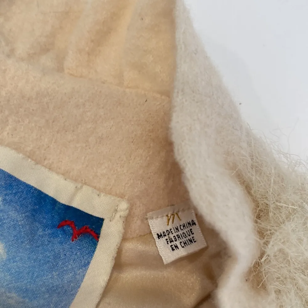 Anthropologie Faux Fur Cropped Long Sleeve Zipper Jacket/Cardigan EUC Sz M Wool - Image 8